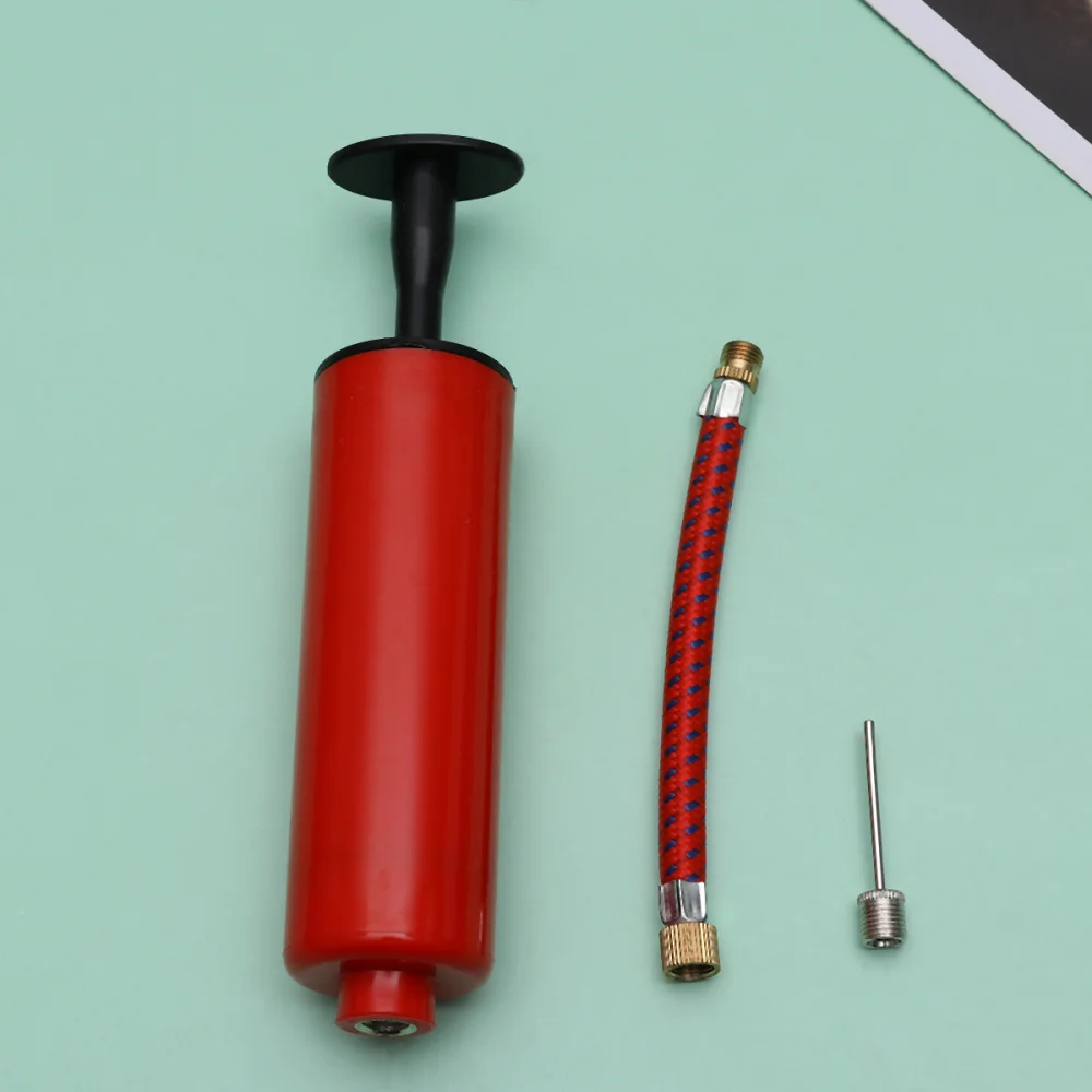 

12pcs Basketball Inflating Needle Red Rubber Extension Hose and Metal Inflator Needle Inflatable Hand Air Pump