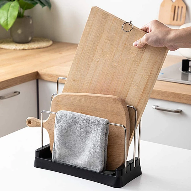 

Cutting Boards Holder, Organizer Pantry Rack Bakeware Holder Chopping Board Organizer Kitchen Countertop Storage