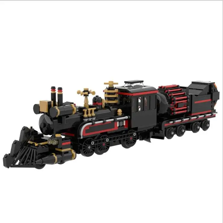 

Spot MOC "Back to a Better Future" Movie of 'Jules Verne' Black Time Train Brick Model Building Block Toy Children's Gift