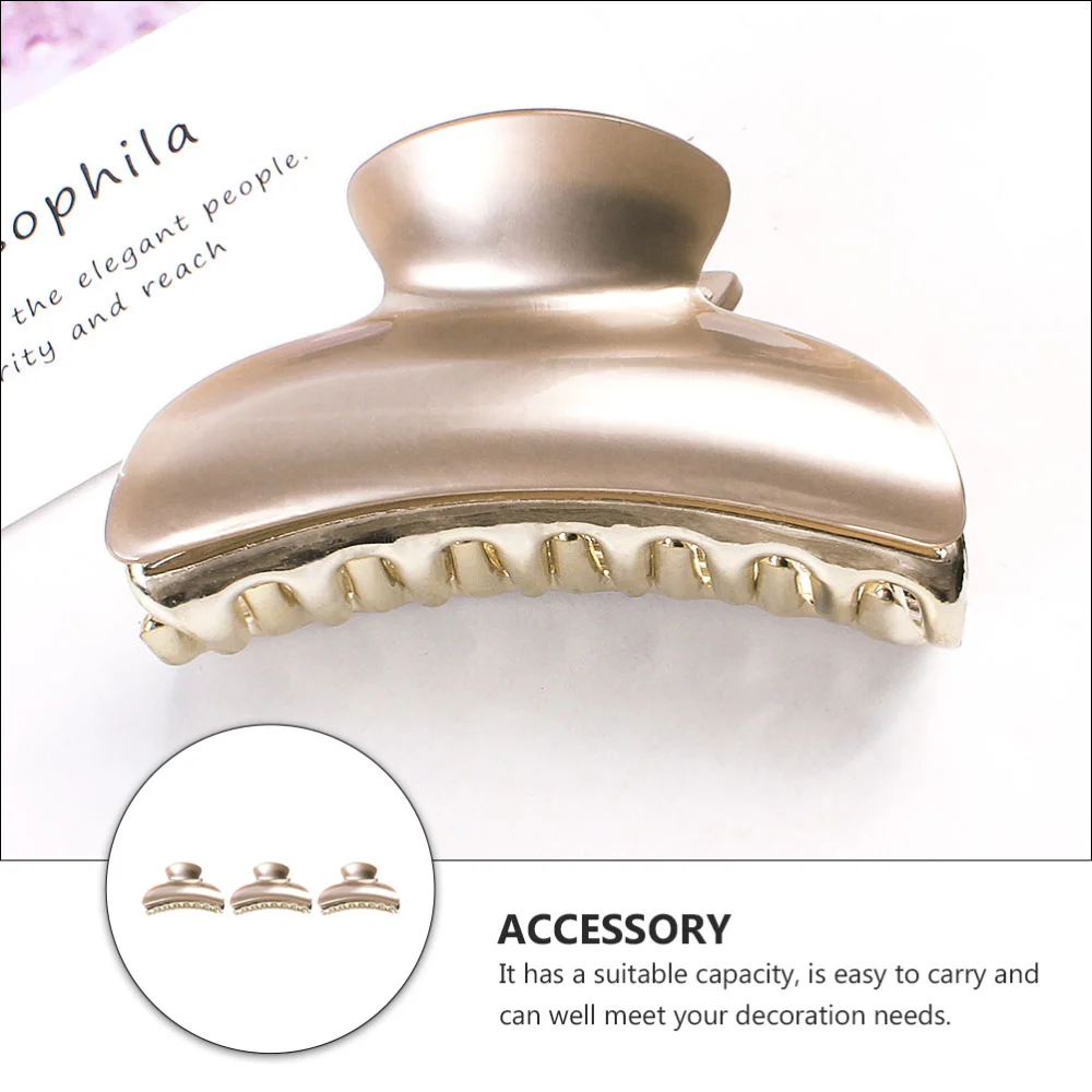 

3Pcs Fashionable Hair Jaw Clips Headdress Acrylic Elegance Hair Claws for