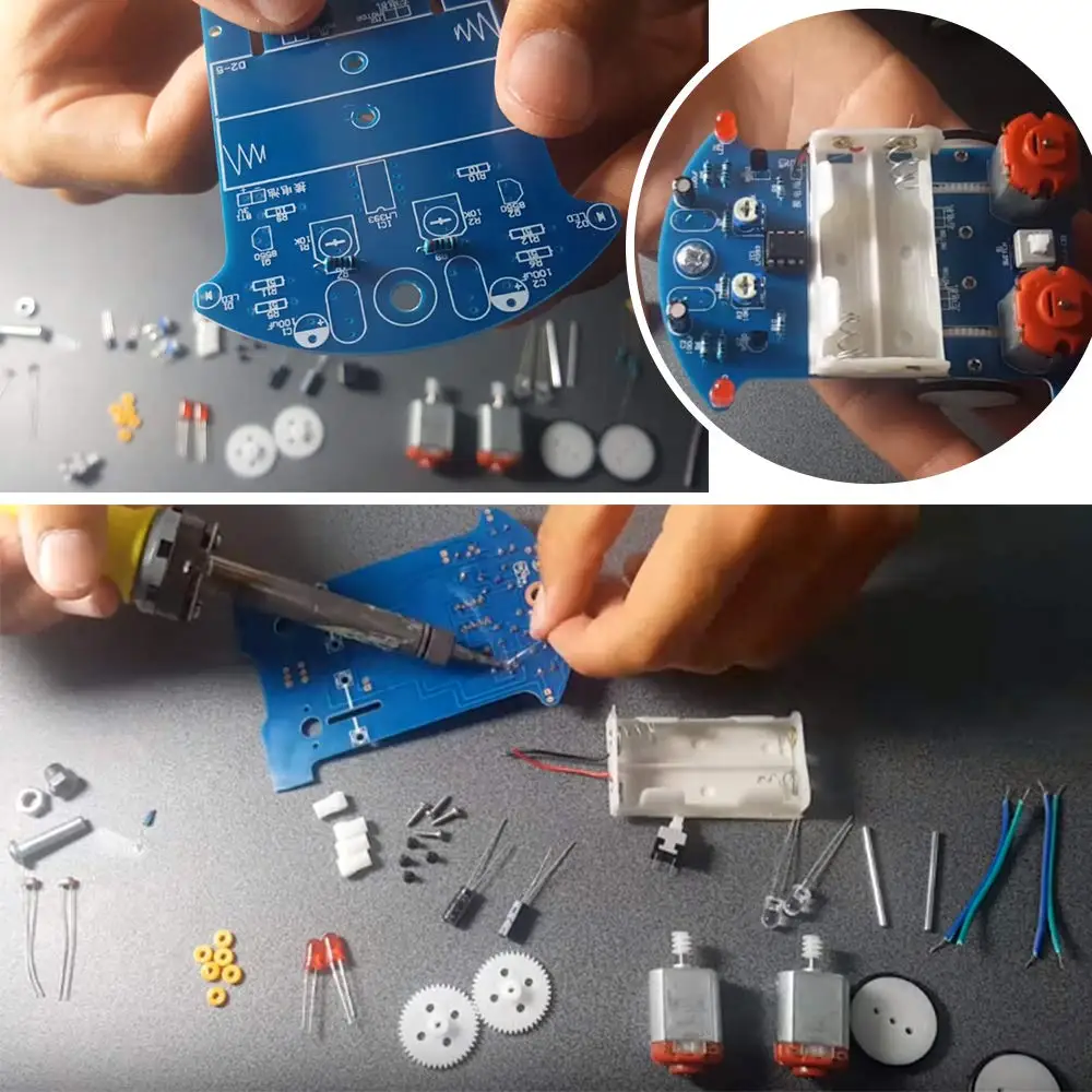 Smart Robot Car Kits Intelligent Tracking Line Photosensitive DIY Kit Patrol Automobile Parts Electronic Toy | Электронные