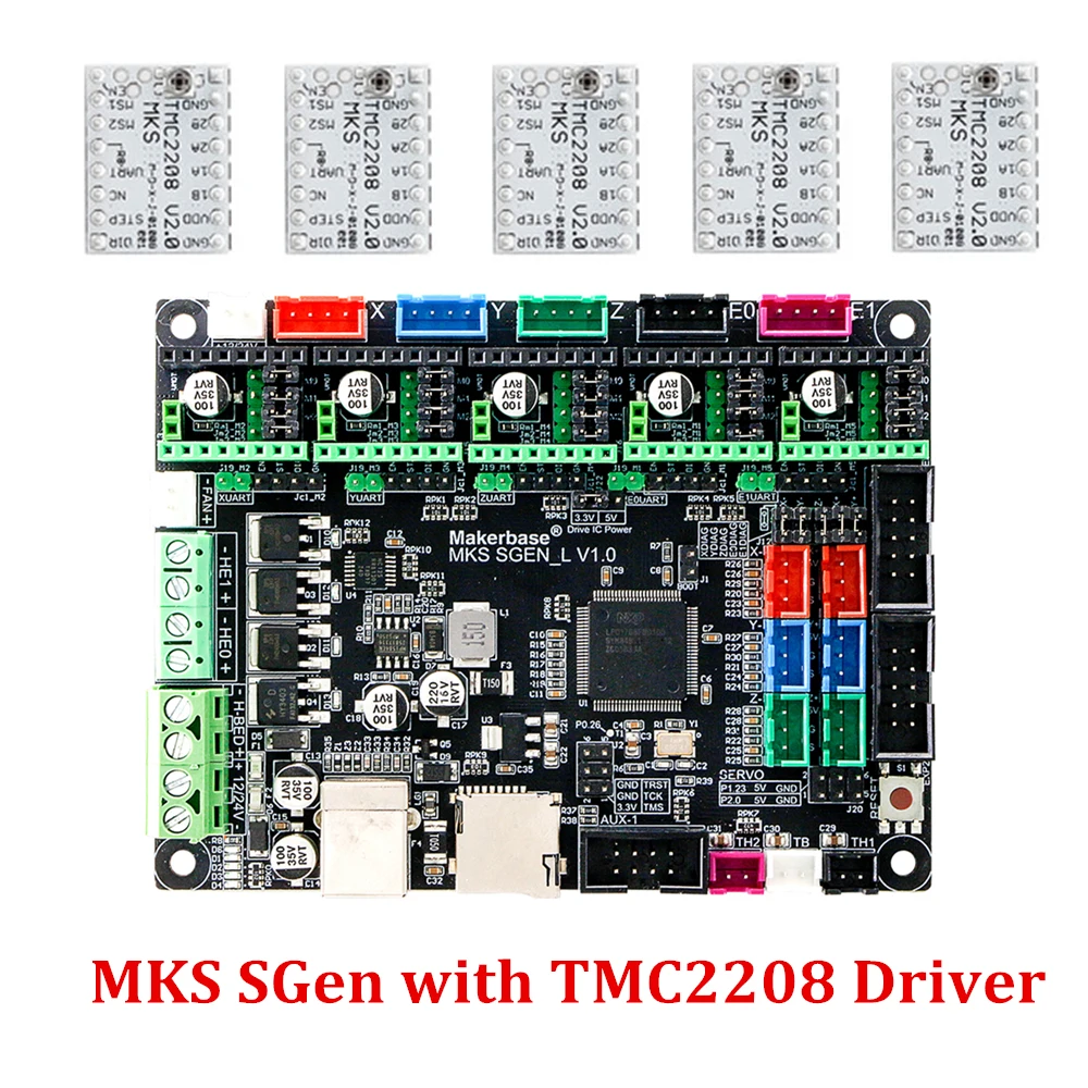 Плата управления 3D принтером MKS SGen L 32Bit smootieboard совместима с Marlin2.0 smootieware LV8729 TMC2208