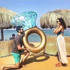Надувной плавающий бассейн плавающий плот бриллиантовое кольцо сердце для помолвки вода вечевечерние НКА Отдых Пляжный бассейн игрушка реквизит для фото для взрослых детей