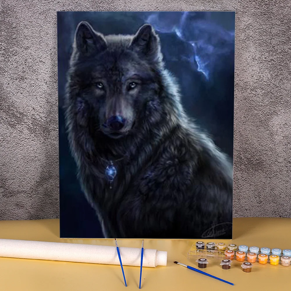 

Набор для рисования по номерам «Wolf Night», 40 х50 картин