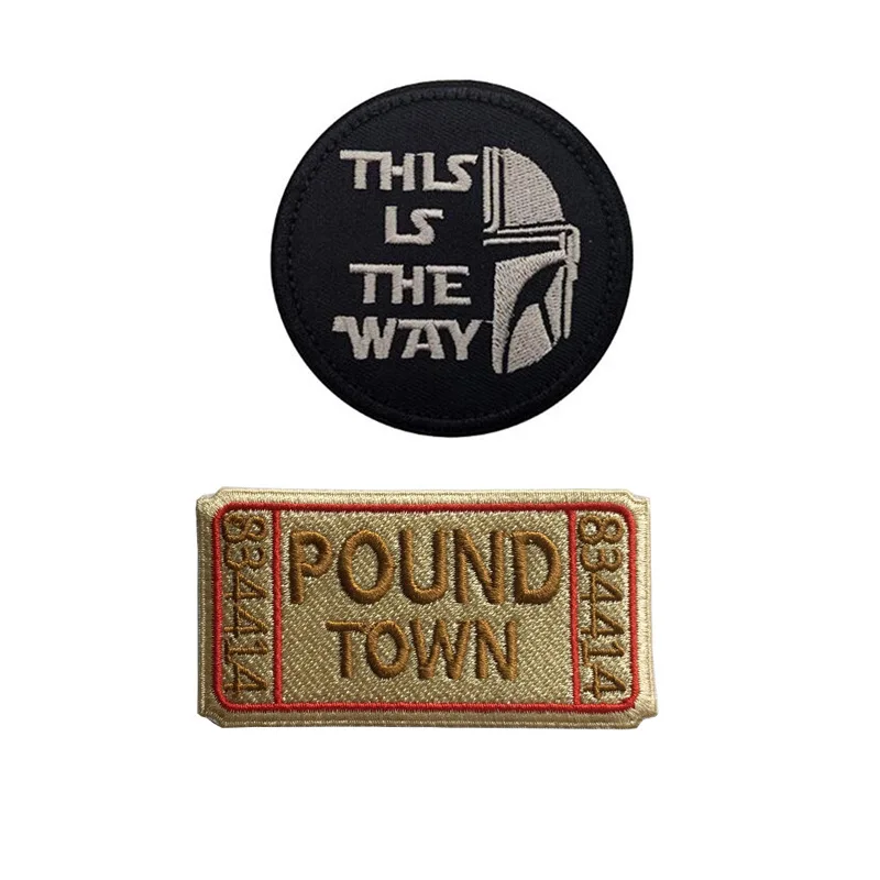 

20pcs/lot Round Fun Embroidery Patch Letter Way Pound Hook Loop Clothing Decoration Sewing Accessories Craft Diy Applique