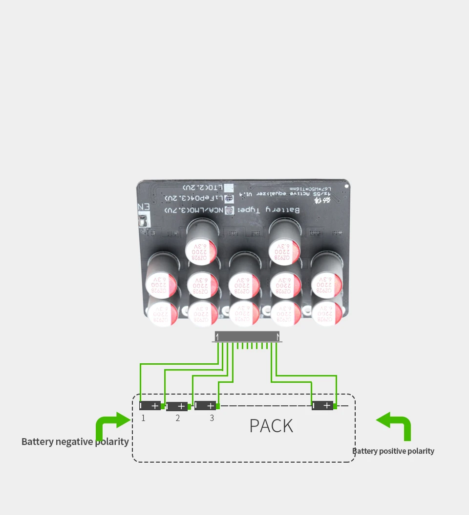 equilíbrio lto bateria de lítio ativo equalizador balanceador placa capacitor