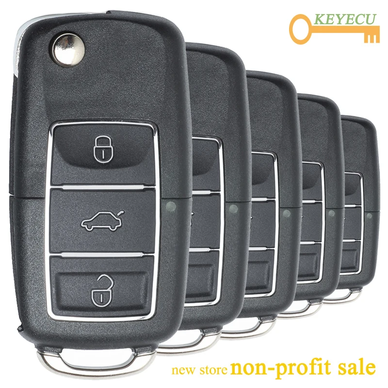 KEYECU 5 шт. KEYDIY серии B B01-3-Luxury универсальный пульт дистанционного управления автомобильный ключ-3 кнопки-для KD900 KD900+ URG200 ключ программист