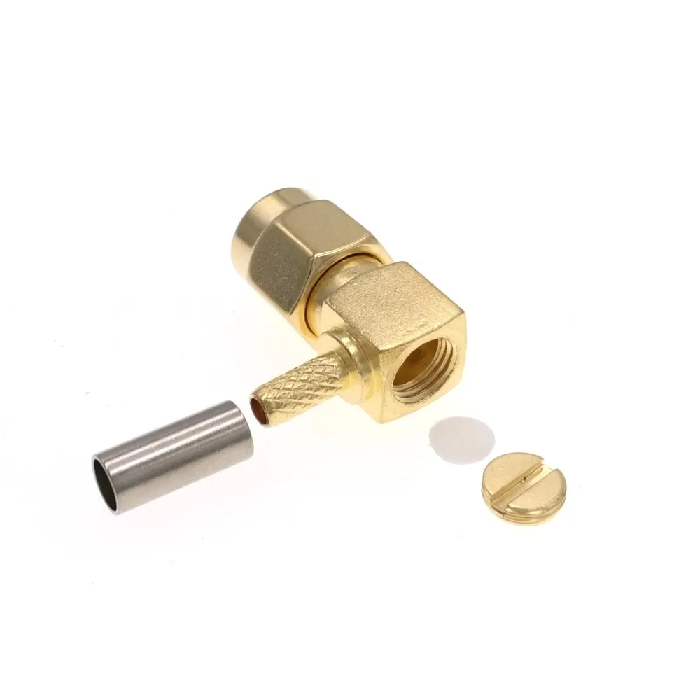 10 шт. коннектор для кабелей RG174 RG316|angle connector|angled cables |