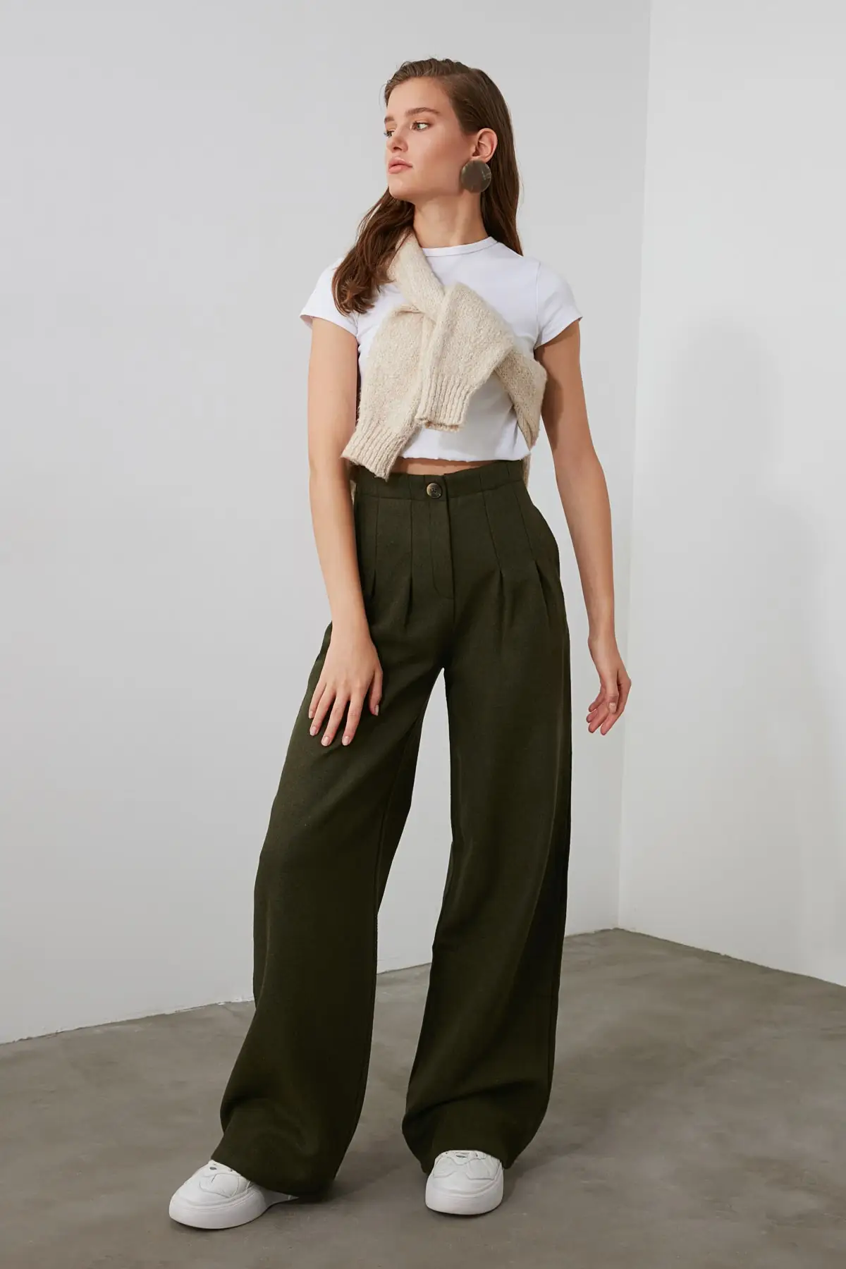 Брюки с вороньими штанинами TWOAW20PL0044|Брюки| |