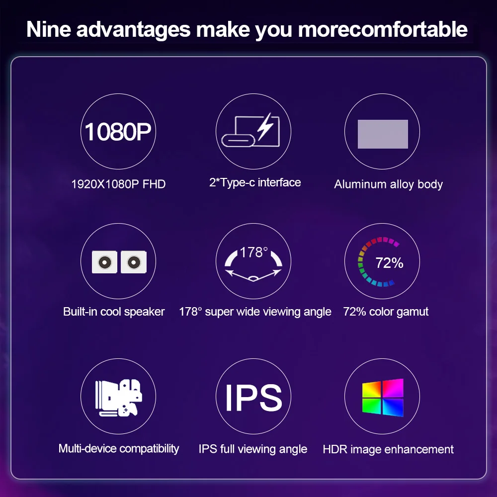 156 hd ips портативный монитор пк эк