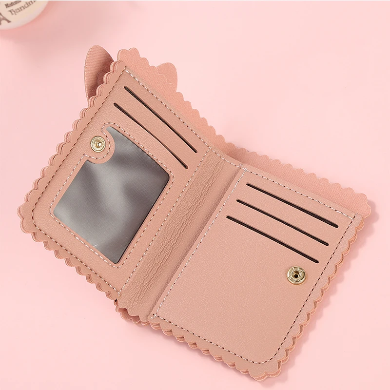 Новинка, женские кошельки Kawaii, милый кролик, держатель для карт, маленький кошелек, женский короткий дизайнерский кошелек, женский кошелек, держатель для денег