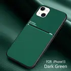 Магнитный чехол для iPhone 13 12 11 Pro Max Mini XS XR X 7 8 Plus SE 2 2020, металлический кожаный гибридный чехол для телефона, чехол для iPhone 12