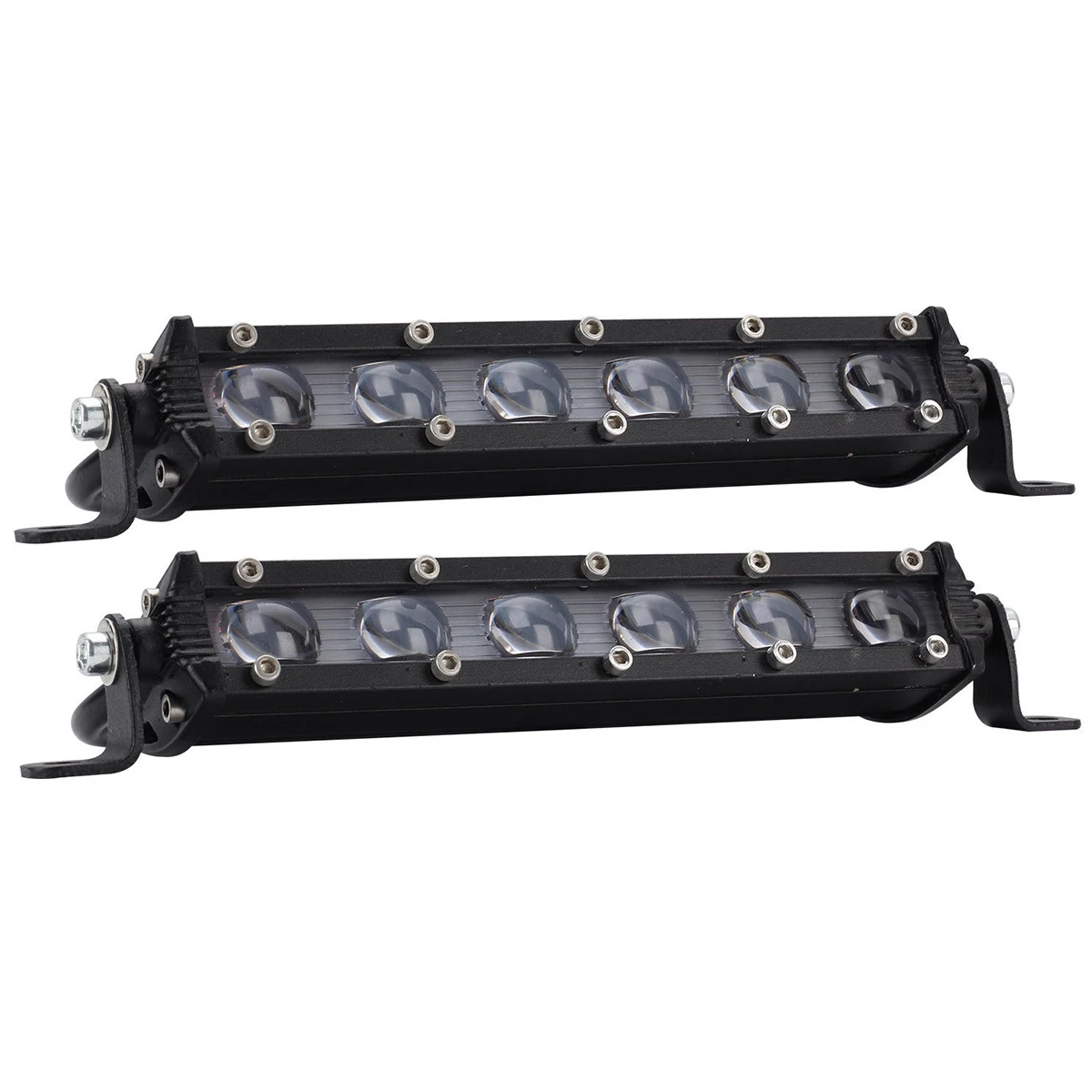 

60W 6LED Spot Beam Slim Work Light Bar Single Row for Off Road Car SUV Truck, ATV, UTV with DC 10V-48V