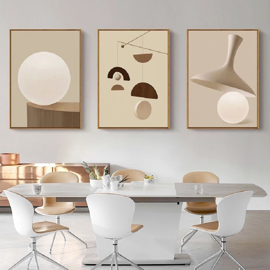 Абстрактная Геометрическая Картина на холсте скандинавиа современный плакат