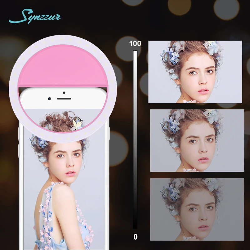 

Монопод для селфи кольцо светильник Портативный USB штекер вспомогательный светильник ing мобильный телефон клип затемнения заполните свети...