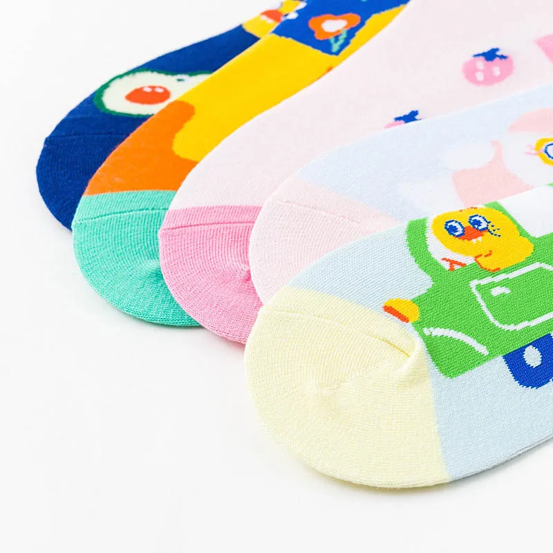 

Autumn/Winter Collection Cartoon Socks Women Kawaii Happy Funny Tide Socks Creative Characters Designer Crew Sock Gift for Women