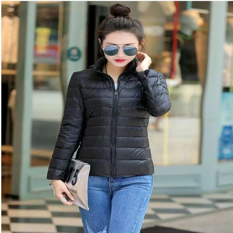 

2020 new cotton padded jacket women's short Korean version large size slim light silk cotton padded jacket women's jacket