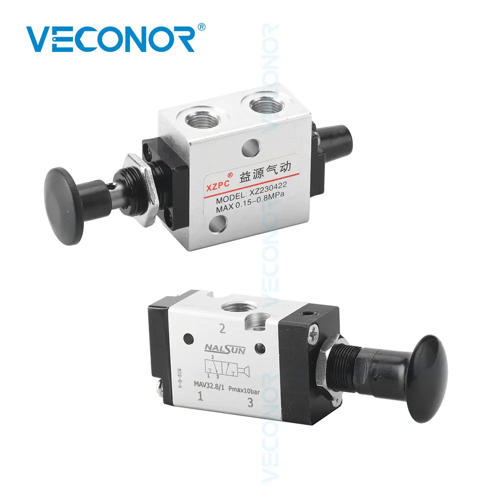 2 положения 3 порта воздушный ручной клапан пневматический контроль соленоид