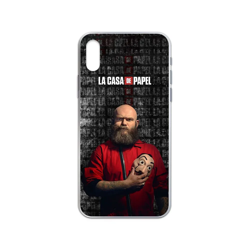Прозрачный чехол для телефона La casa de papel сезона Money Heist iphone 4 4S 5 5C 5S 6 6S PLUS 7 8 X XR XS 11 PRO SE