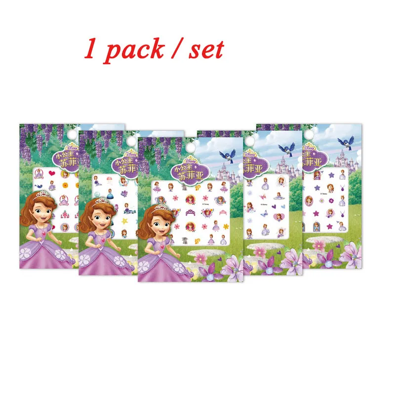 random 1 pack F Милый Дисней замороженные 2 Эльза Анна наклейки для ногтей s макияж фигурка игрушка детская игрушка Принцесса София Дети Серьги Наклейка игрушка кукла подарок - Цвет: random 1 pack F