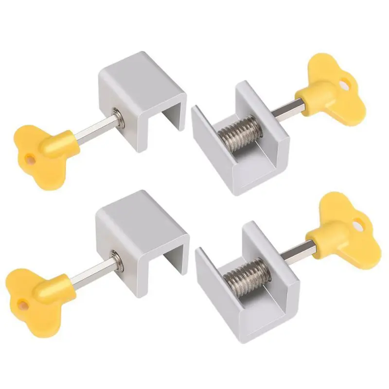 4 комплекта регулируемые замки для раздвижных окон из алюминия + пластиковая