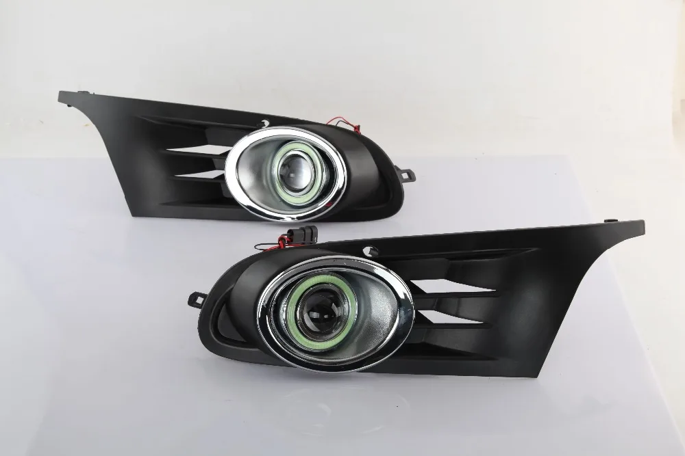 

Eosuns Innovative Cob Angel Eye Led Daytime Running Light Drl + Halogen Fog Lamp+ Projector Lens for Volkswagen Vw Golf 6 Mk6