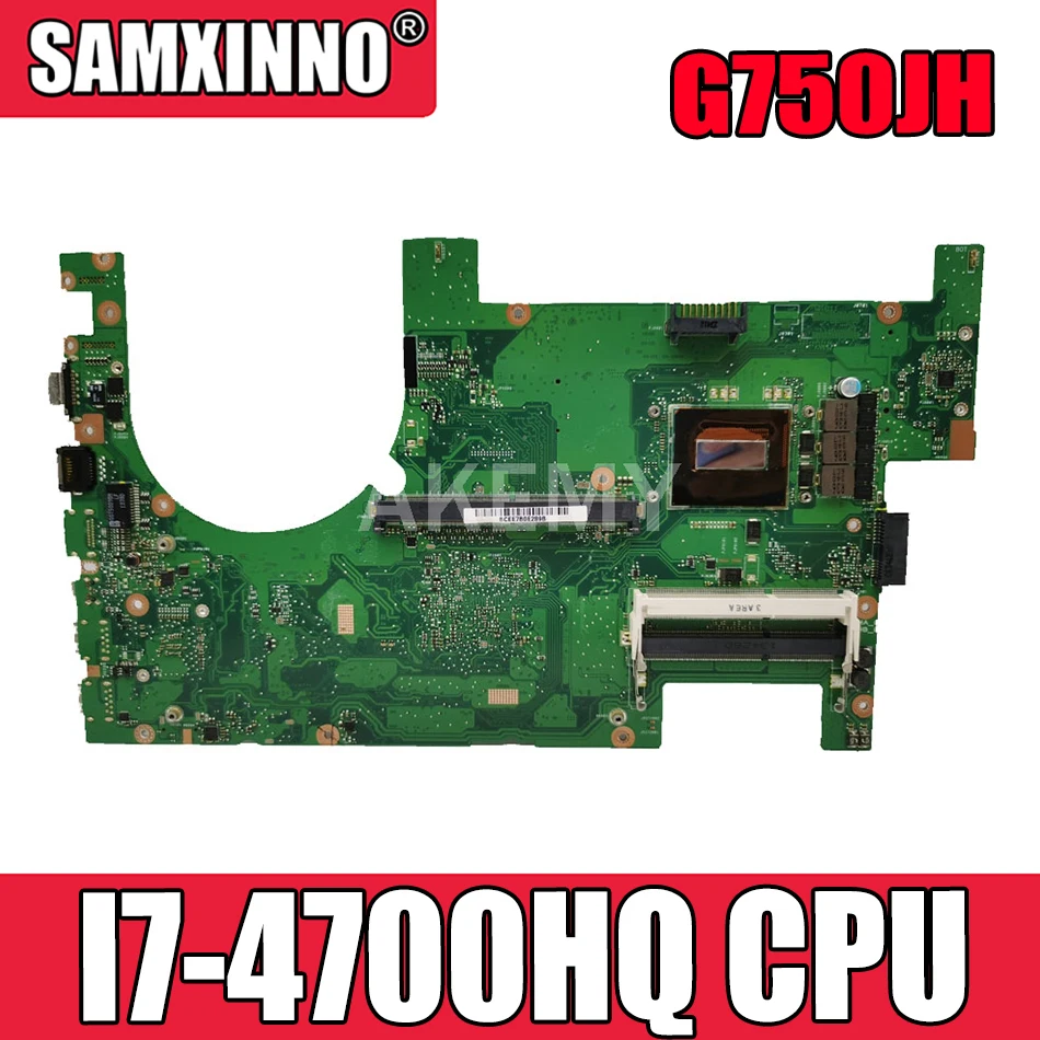 Akemy G750JH материнская плата I7 4700HQ CPU для Asus G750J ноутбука 100% протестированная