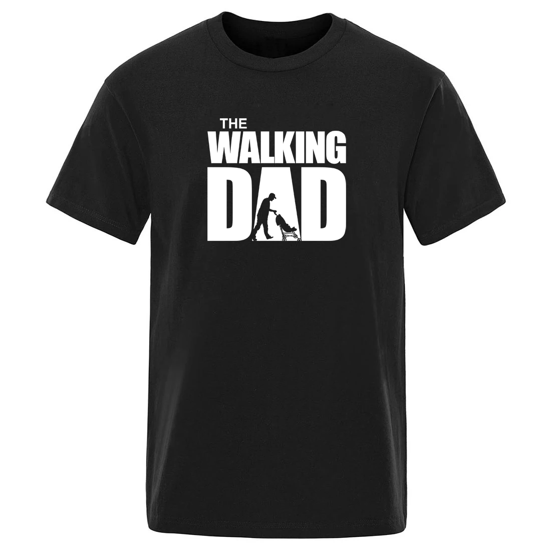 

man 2021 short Sleeve handsome tshirt The Walking Dad Pram Simple Letter Printed summer Retro Tees Men t-shirts solid color