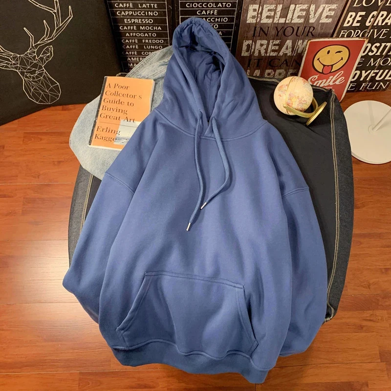 

Winter Basic Pullover Hoodies Men Harajuku Hoodies Sweatshirts Oversized 2021 Men Women Streetwear Black Hoodie Male Hiphop