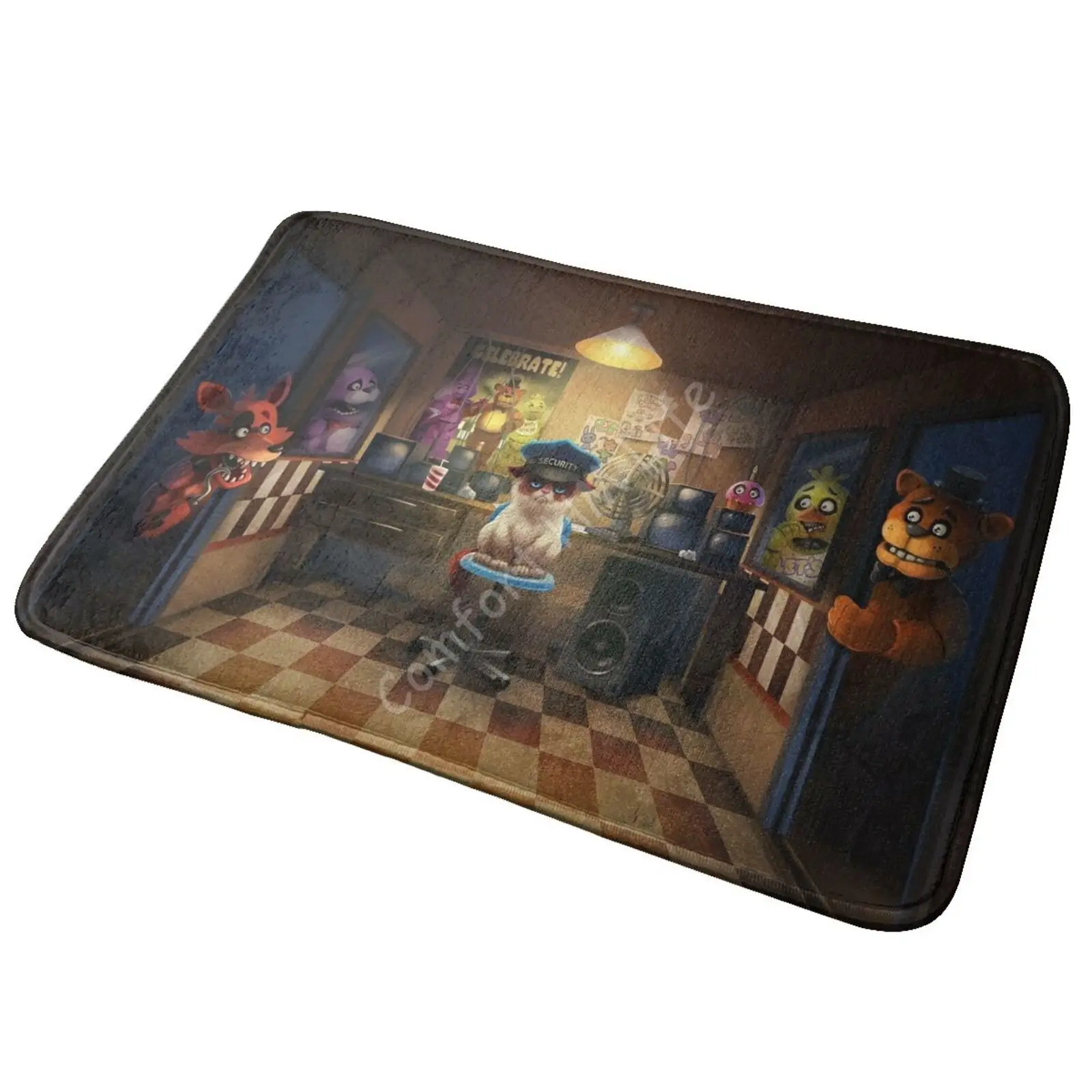 

Коврик FNAF Freddy Fazbear для входа в ванную комнату, впитывающий нескользящий кухонный коврик для домашнего декора