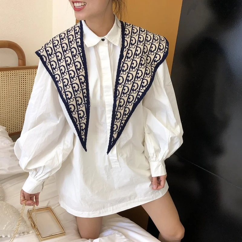 

Letter Scarf Shawl Dual-purpose Autumn and Winter Shawl Fashion Temperament Shawl Female Autumn and Winter Shawl