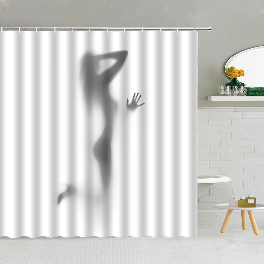 

Waterdrops Bubbles Simplicity Shower Curtain Blue Gradient Seawater Bathroom Decor Bath Screen Waterproof Fabric Hooks Curtains