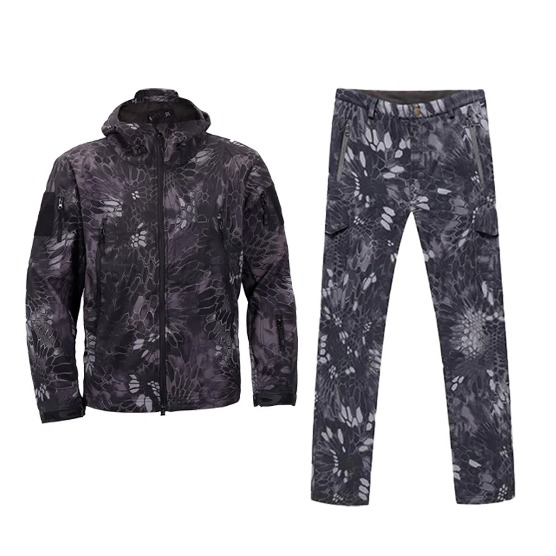 Мужские тактические охотничьи куртки TAD 4 0 флисовые из софтшелла камуфляжная