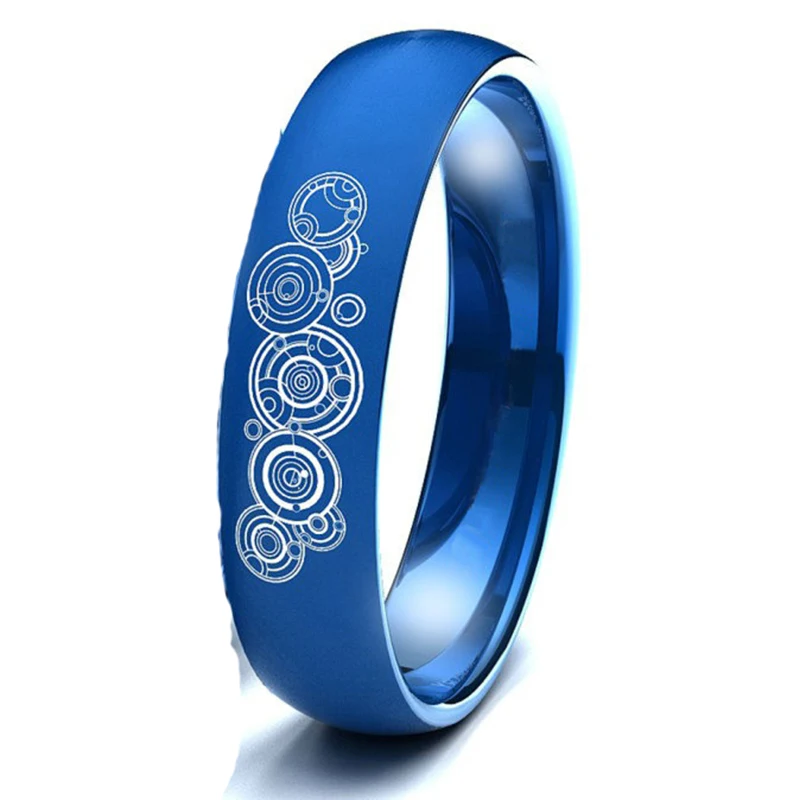 woman blue Doctor Who Lovers кольцо модная нержавеющая сталь свадебные кольца для мужчин и женщин кольца женское кольцо голубое золото серебро Mujer - Цвет основного камня: woman blue