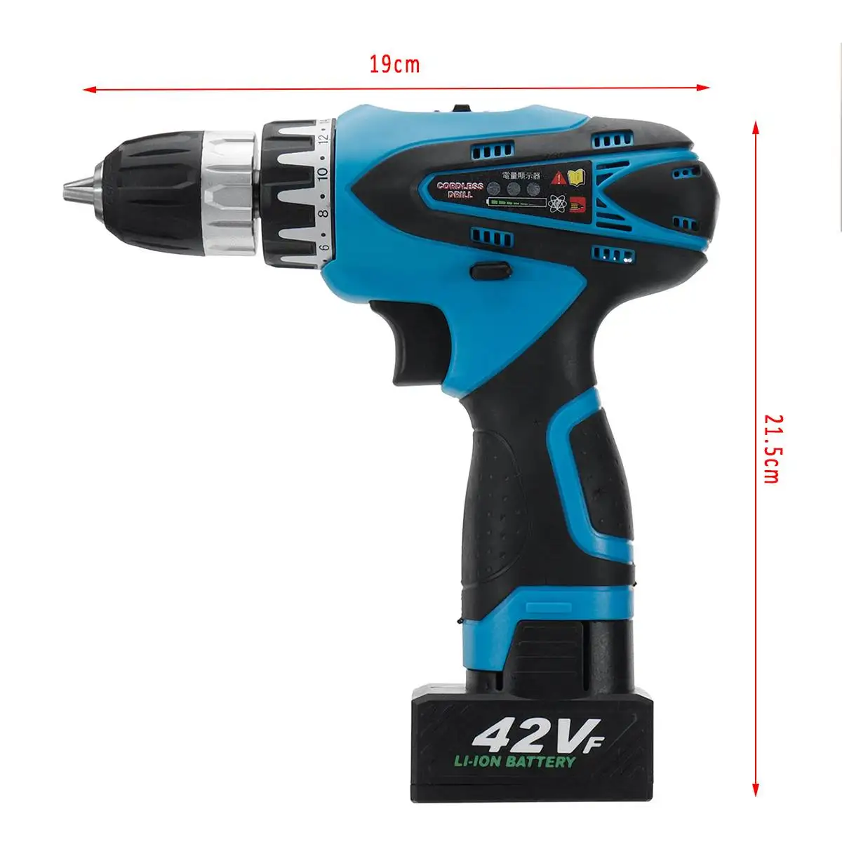 

Cordless Electric Drill Double Speed Electric Screwdriver Rechargable Lithium Battery Drill Power Tools Adjustment Torque