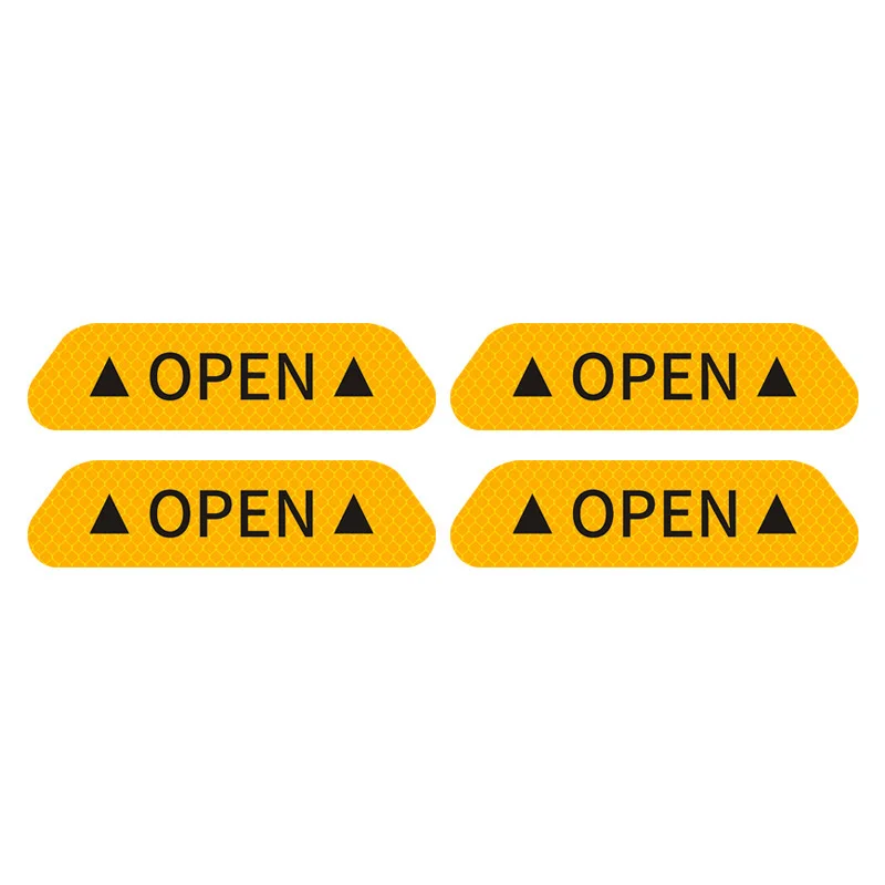 

4pcs Car Stickers Reflective sticker Anti collision warning sticker Reflective notices can be seen at night Reminder sticker