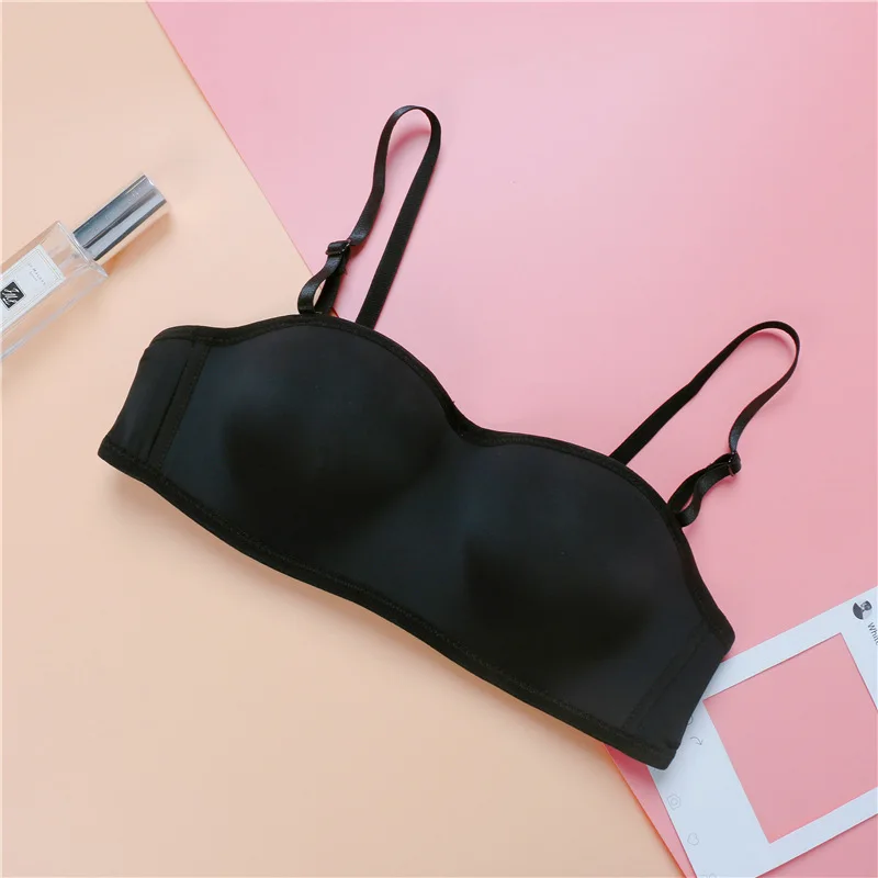 

NEW Women Underwear Spring And Summer Invisible Bra No Steel Ring Thin Section Gathered Without Straps Seamless Top Lingerie