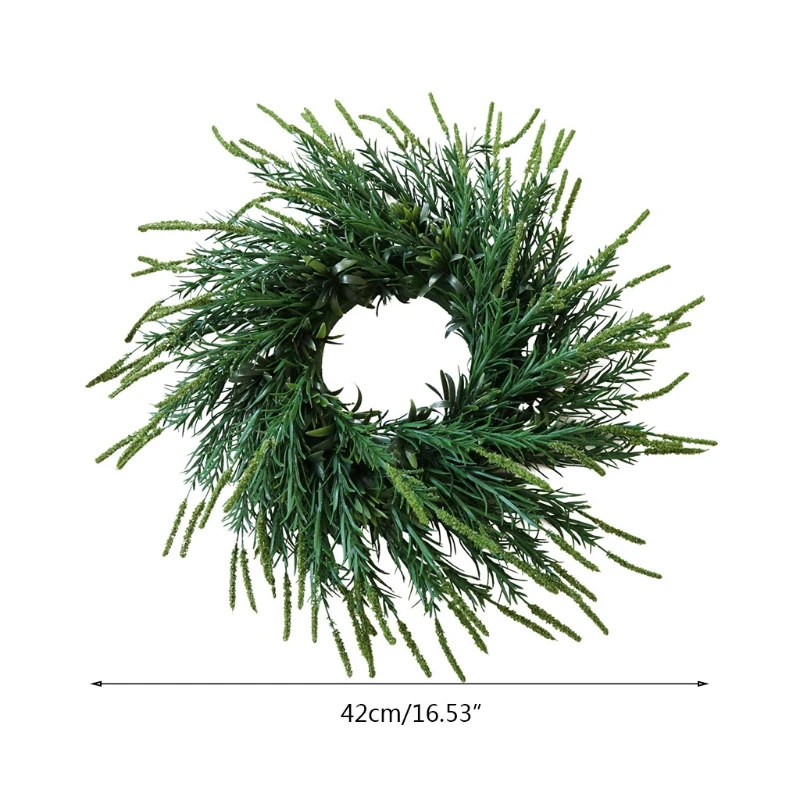 

Artificial Greenery Grass Wreath Spring Summer Door Garland Front Door Window Wreath Wedding Hanging Ornament Home Decor