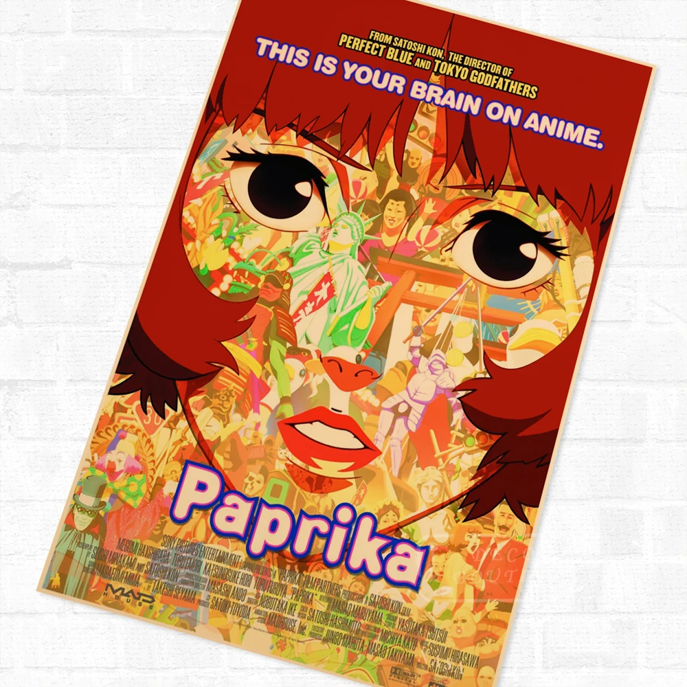 Фото Comcics фильм Paprika аниме винтажная фотонаклейка на стену картины холсте постеры для