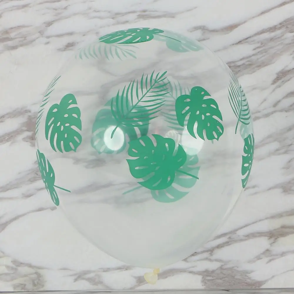 

10pcs/lot 12Inch Animal Cow Tiger Leopard Zebra Paws Printed Round Latex dinosaur Balloon party decor Kid Toy Green theme party