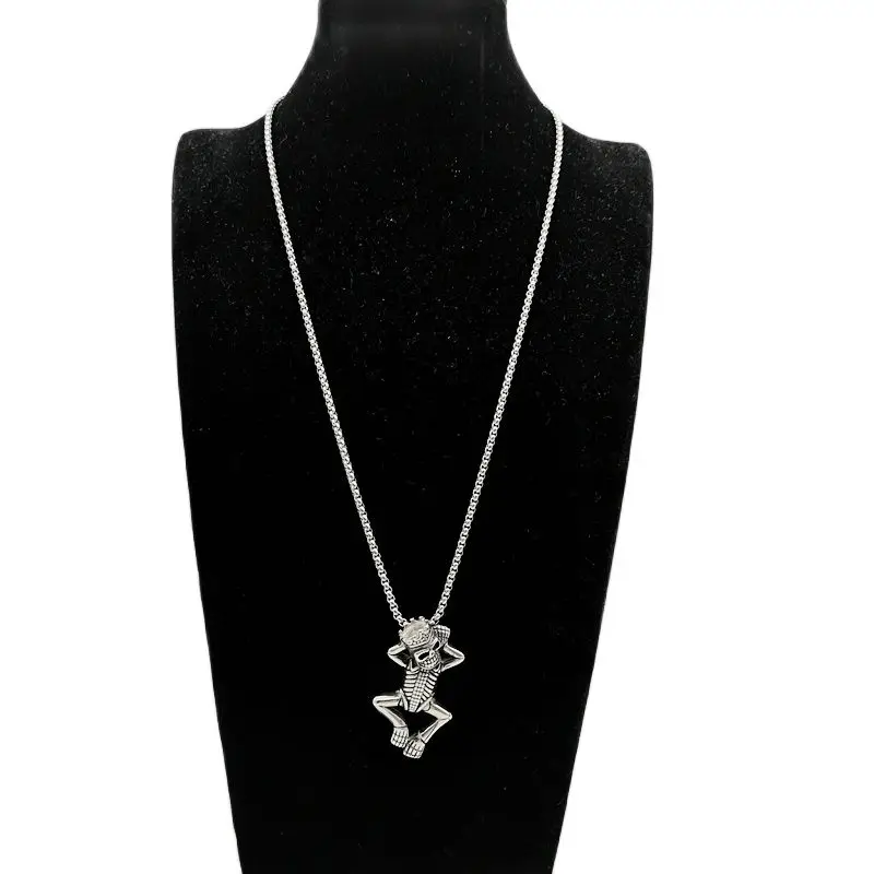 Новое поступление ожерелье с подвеской в виде скелета короны 316L из нержавеющей