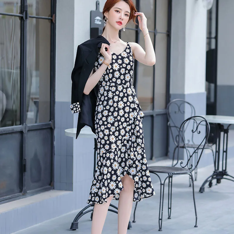 Lenshin до середины икры дышащая летняя одежда без рукавов офисная Дамская стильная