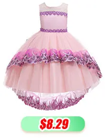Нарядное платье принцессы для девочек Детский костюм с бабочками свадебное платье-пачка с цветами для девочек платье для дня рождения для маленьких девочек возрастом от 2 до 10 лет