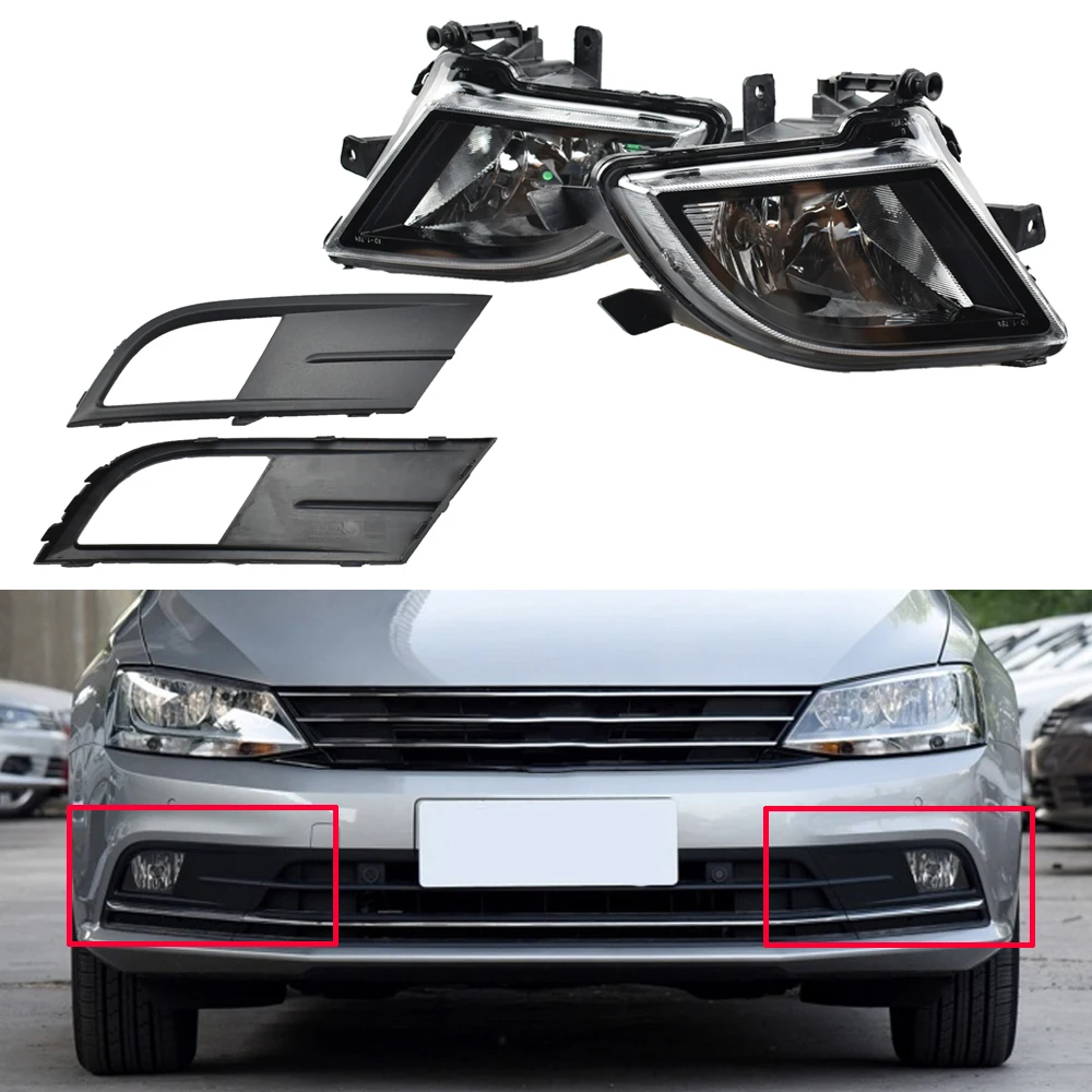 Для VW J ВАВТ 6 A6 MK6 2015 2018 авто Стайлинг переднего бампера Галогенные