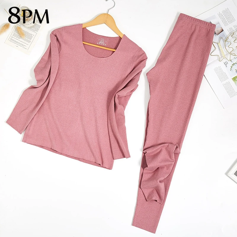 

Plus Size Winter Thermal Underwear Suit Thermal Long Johns Autumn Soft Cotton Long Johns Warm Women Thermal Underwear ouc630