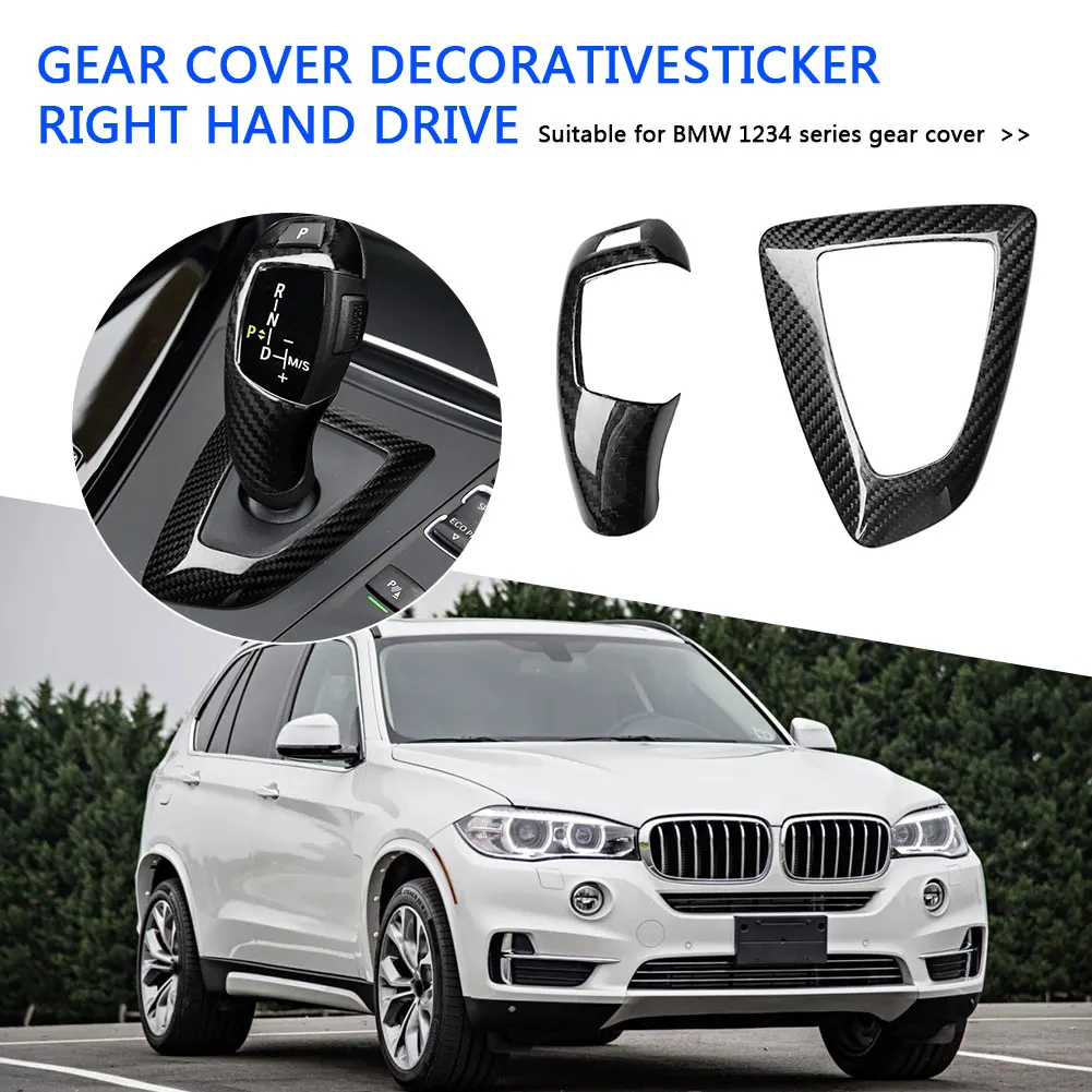 

Auto Styling Trim Cover Sticker Parts Car Gear Shifter Panel Frame Trim Knob Cover Stickers for BMW 1 2 3 4 Series RHD