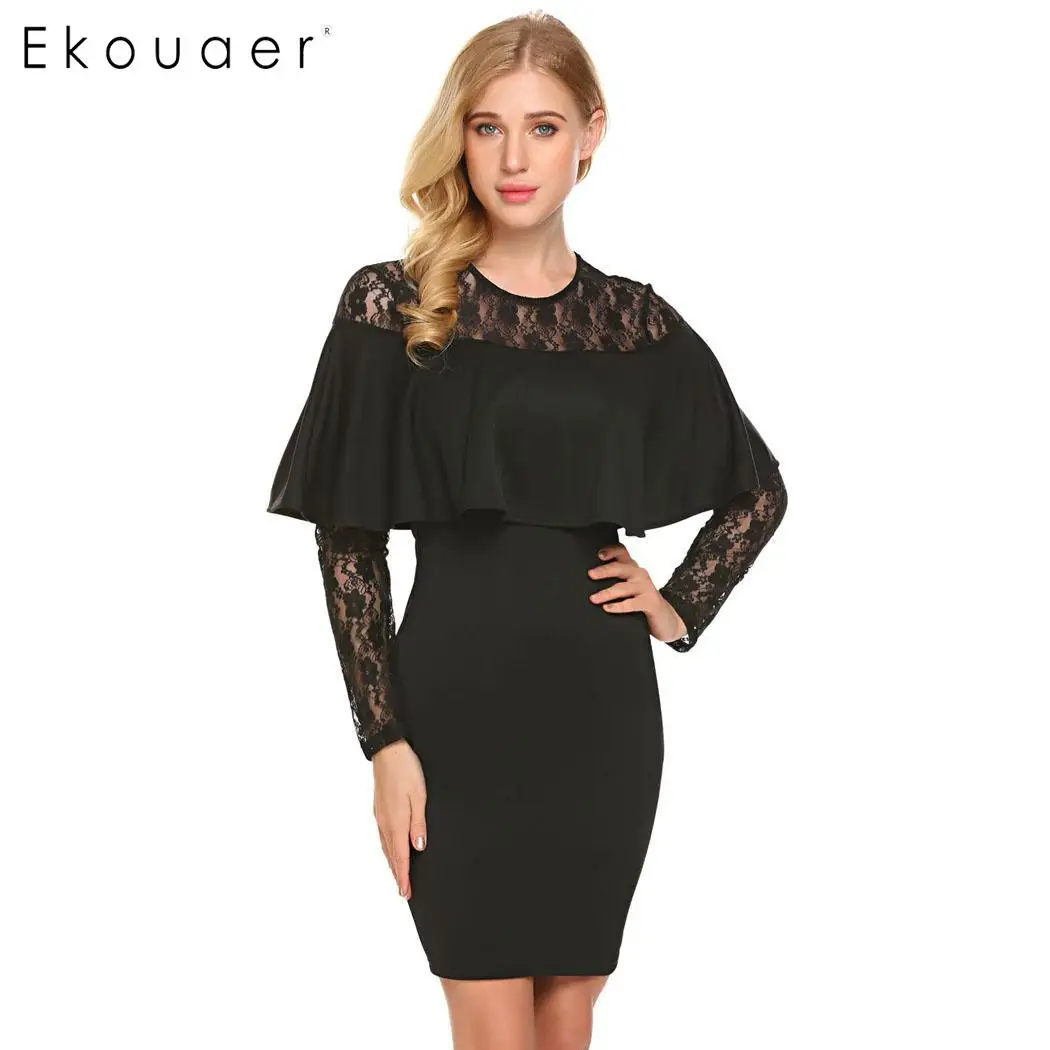 Ekouaer для женщин модные платья девочек с цветочным рисунком вышивкой длинными