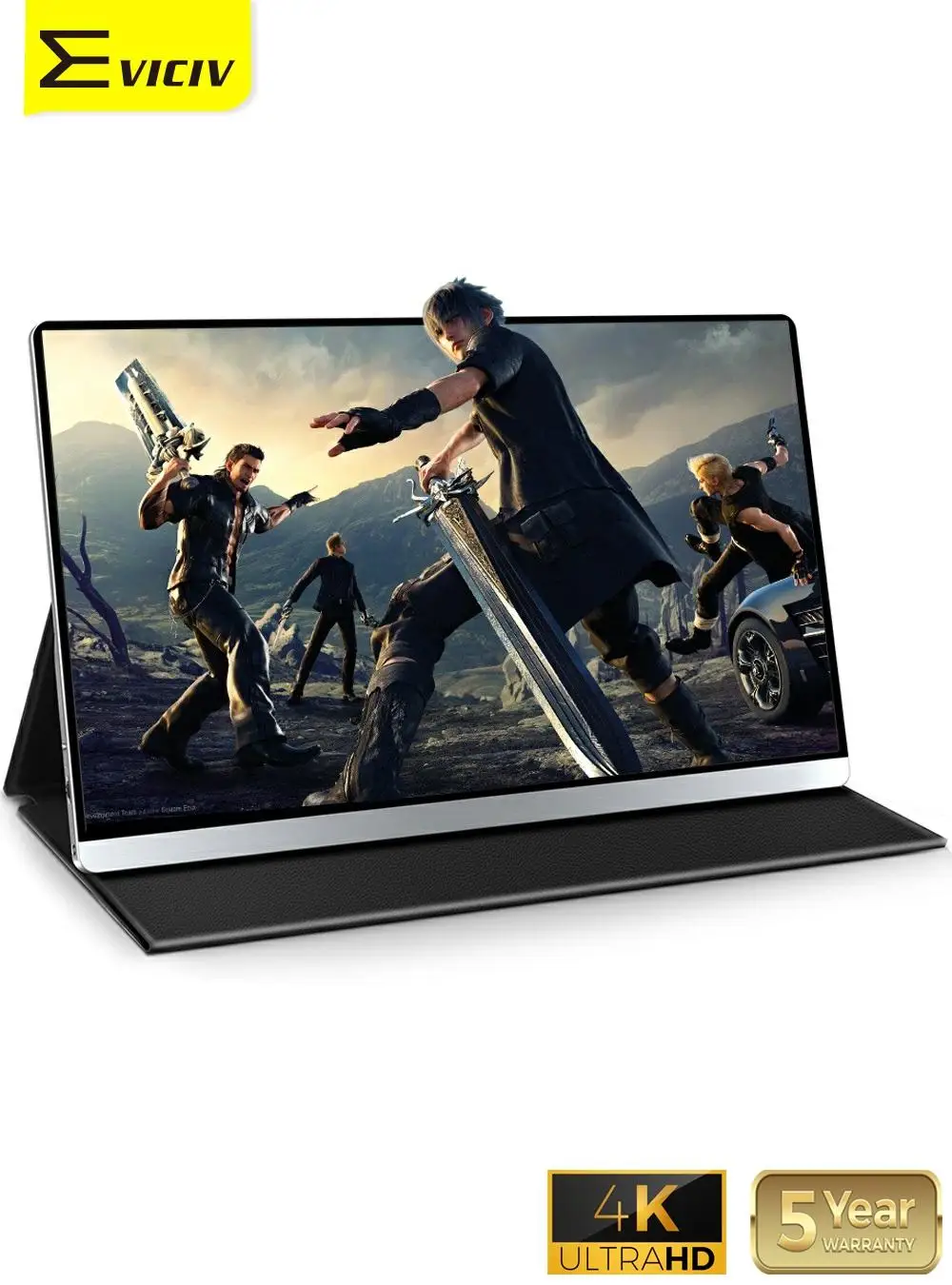 구매 EVICIV-4K 디스플레이 15.6 휴대용 모니터, PS4 Xbox IPS 1000:1 초 화면 3ms FreeSync USB C 게임 콘솔 C타입 HDMI VESA