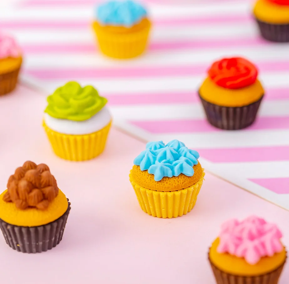 Милые печенья кремовые чашки ручки для торта ластик kawaii Ластики карандаши детей