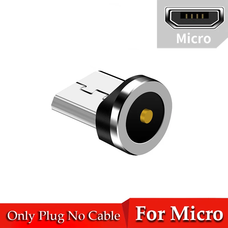 Only Micro Plug Магнитный течёт светодиодный кабель Micro USB для samsung S10 S9 type-c зарядное устройство для huawei магнитное зарядное устройство usb type C кабели - Цвет: Only Micro Plug